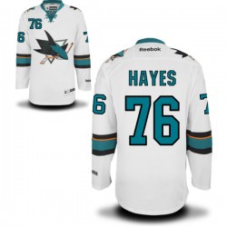 Authentic Reebok Adult Eriah Hayes Away Jersey - NHL 76 San Jose Sharks