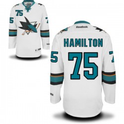 Authentic Reebok Adult Freddie Hamilton Away Jersey - NHL 75 San Jose Sharks