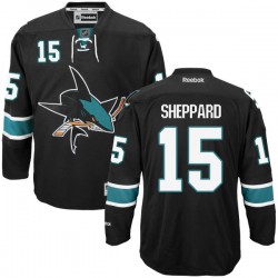 Authentic Reebok Adult James Sheppard Alternate Jersey - NHL 15 San Jose Sharks