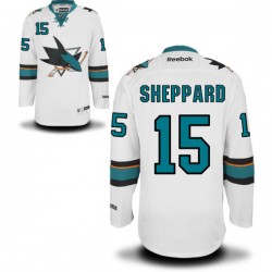 Authentic Reebok Adult James Sheppard Away Jersey - NHL 15 San Jose Sharks