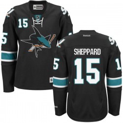 Authentic Reebok Women's James Sheppard Alternate Jersey - NHL 15 San Jose Sharks