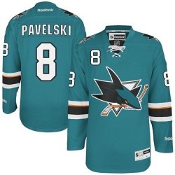 Authentic Reebok Youth Joe Pavelski Teal Home Jersey - NHL 8 San Jose Sharks
