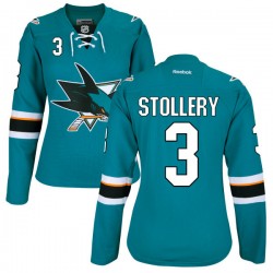 Authentic Reebok Women's Karl Stollery Teal Home Jersey - NHL 3 San Jose Sharks