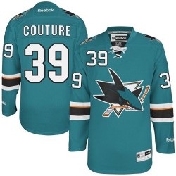 Authentic Reebok Adult Logan Couture Teal Home Jersey - NHL 39 San Jose Sharks