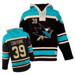 Authentic Old Time Hockey Adult Logan Couture Teal/ Sawyer Hooded Sweatshirt Jersey - NHL 39 San Jose Sharks