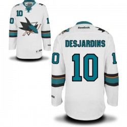 Authentic Reebok Adult Andrew Desjardins Away Jersey - NHL 10 San Jose Sharks