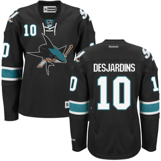 Authentic Reebok Women's Andrew Desjardins Alternate Jersey - NHL 10 San Jose Sharks