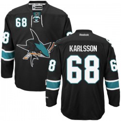 Premier Reebok Adult Melker Karlsson Alternate Jersey - NHL 68 San Jose Sharks