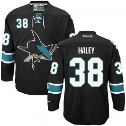 Authentic Reebok Adult Micheal Haley Alternate Jersey - NHL 38 San Jose Sharks