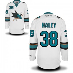 Authentic Reebok Adult Micheal Haley Away Jersey - NHL 38 San Jose Sharks