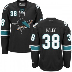 Authentic Reebok Women's Micheal Haley Alternate Jersey - NHL 38 San Jose Sharks