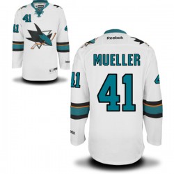 Authentic Reebok Adult Mirco Mueller Away Jersey - NHL 41 San Jose Sharks
