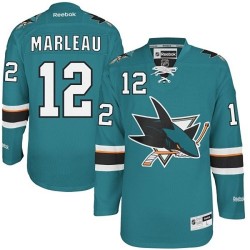 Authentic Reebok Adult Patrick Marleau Teal Home Jersey - NHL 12 San Jose Sharks