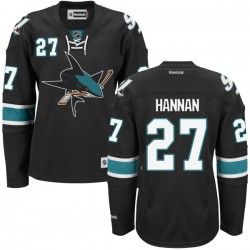 Authentic Reebok Women's Scott Hannan Alternate Jersey - NHL 27 San Jose Sharks