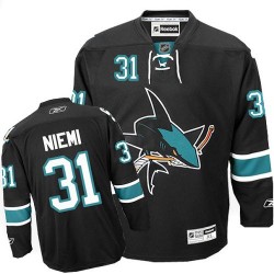 Authentic Reebok Adult Antti Niemi Third Jersey - NHL 31 San Jose Sharks