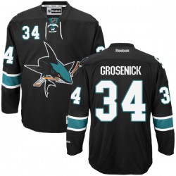 Authentic Reebok Adult Troy Grosenick Alternate Jersey - NHL 34 San Jose Sharks