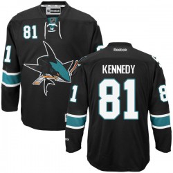 Authentic Reebok Adult Tyler Kennedy Alternate Jersey - NHL 81 San Jose Sharks