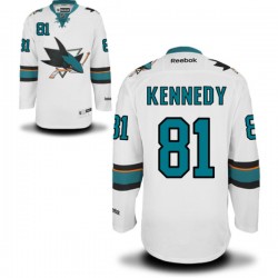 Authentic Reebok Adult Tyler Kennedy Away Jersey - NHL 81 San Jose Sharks