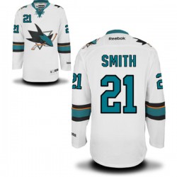 Authentic Reebok Adult Ben Smith Away Jersey - NHL 21 San Jose Sharks