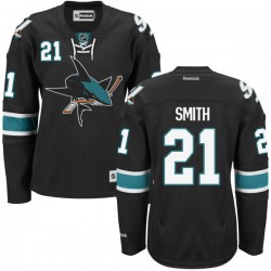 Authentic Reebok Women's Ben Smith Alternate Jersey - NHL 21 San Jose Sharks