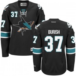 Authentic Reebok Women's Adam Burish Alternate Jersey - NHL 37 San Jose Sharks