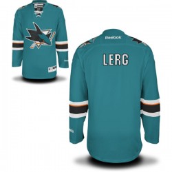 Authentic Reebok Adult Bryan Lerg Teal Home Jersey - NHL San Jose Sharks