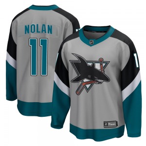 Breakaway Fanatics Branded Youth Owen Nolan Gray 2020/21 Special Edition Jersey - NHL San Jose Sharks