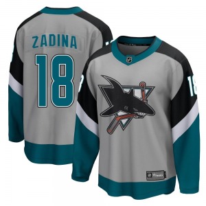 Breakaway Fanatics Branded Youth Filip Zadina Gray 2020/21 Special Edition Jersey - NHL San Jose Sharks
