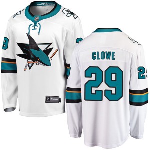Breakaway Fanatics Branded Adult Ryane Clowe White Away Jersey - NHL San Jose Sharks