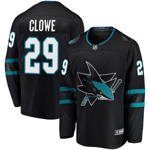 Breakaway Fanatics Branded Youth Ryane Clowe Black Alternate Jersey - NHL San Jose Sharks