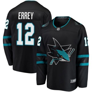 Breakaway Fanatics Branded Youth Bob Errey Black Alternate Jersey - NHL San Jose Sharks