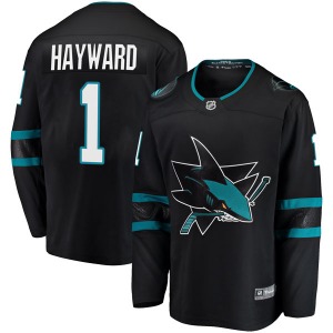 Breakaway Fanatics Branded Youth Brian Hayward Black Alternate Jersey - NHL San Jose Sharks