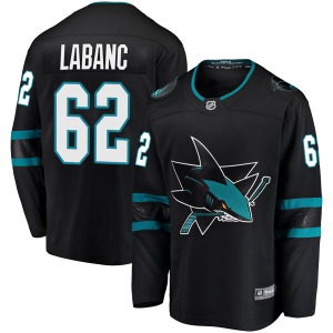 Breakaway Fanatics Branded Youth Kevin Labanc Black Alternate Jersey - NHL San Jose Sharks