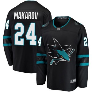 Breakaway Fanatics Branded Youth Sergei Makarov Black Alternate Jersey - NHL San Jose Sharks