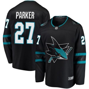 Breakaway Fanatics Branded Youth Scott Parker Black Alternate Jersey - NHL San Jose Sharks