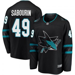 Breakaway Fanatics Branded Youth Scott Sabourin Black Alternate Jersey - NHL San Jose Sharks