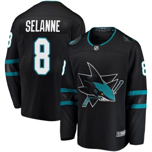 Breakaway Fanatics Branded Youth Teemu Selanne Black Alternate Jersey - NHL San Jose Sharks