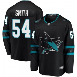 Breakaway Fanatics Branded Youth Givani Smith Black Alternate Jersey - NHL San Jose Sharks