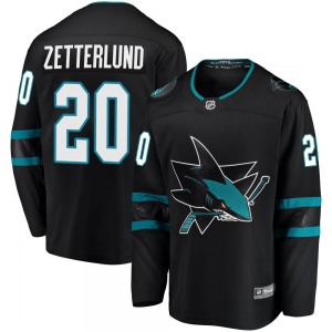 Breakaway Fanatics Branded Youth Fabian Zetterlund Black Alternate Jersey - NHL San Jose Sharks