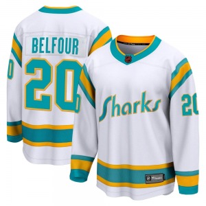 Breakaway Fanatics Branded Adult Ed Belfour White Special Edition 2.0 Jersey - NHL San Jose Sharks