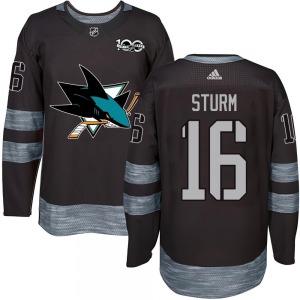 Authentic Adult Marco Sturm Black 1917-2017 100th Anniversary Jersey - NHL San Jose Sharks