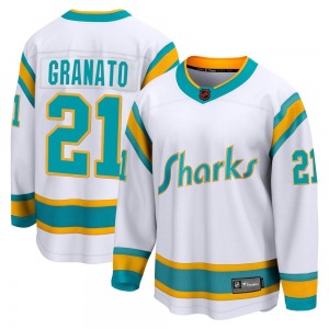 Breakaway Fanatics Branded Youth Tony Granato White Special Edition 2.0 Jersey - NHL San Jose Sharks