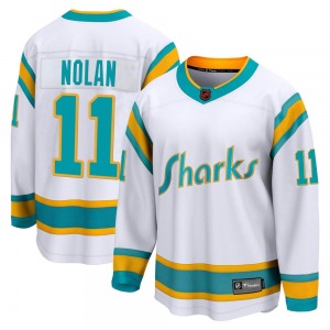 Breakaway Fanatics Branded Youth Owen Nolan White Special Edition 2.0 Jersey - NHL San Jose Sharks