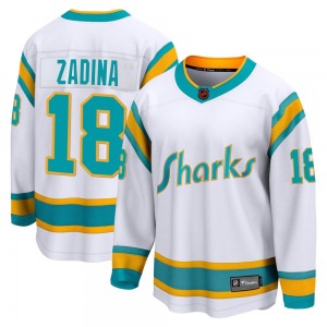 Breakaway Fanatics Branded Youth Filip Zadina White Special Edition 2.0 Jersey - NHL San Jose Sharks