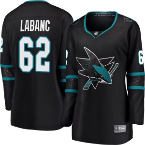 Breakaway Fanatics Branded Women's Kevin Labanc Black Alternate Jersey - NHL San Jose Sharks