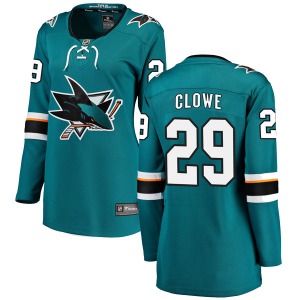 Breakaway Fanatics Branded Women's Ryane Clowe Teal Home Jersey - NHL San Jose Sharks