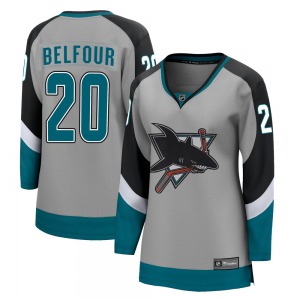 Breakaway Fanatics Branded Women's Ed Belfour Gray 2020/21 Special Edition Jersey - NHL San Jose Sharks