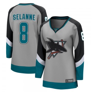 Breakaway Fanatics Branded Women's Teemu Selanne Gray 2020/21 Special Edition Jersey - NHL San Jose Sharks