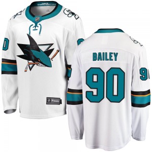 Breakaway Fanatics Branded Youth Justin Bailey White Away Jersey - NHL San Jose Sharks