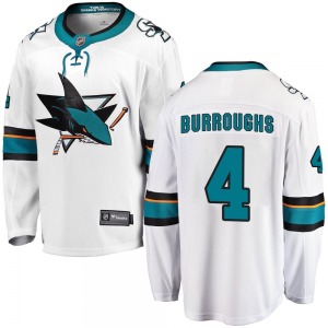 Breakaway Fanatics Branded Youth Kyle Burroughs White Away Jersey - NHL San Jose Sharks